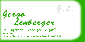 gergo lemberger business card